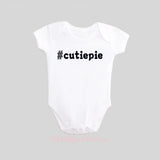 Hashtag CutiePie Baby Bodysuit Short Sleeve BubbleGumDish