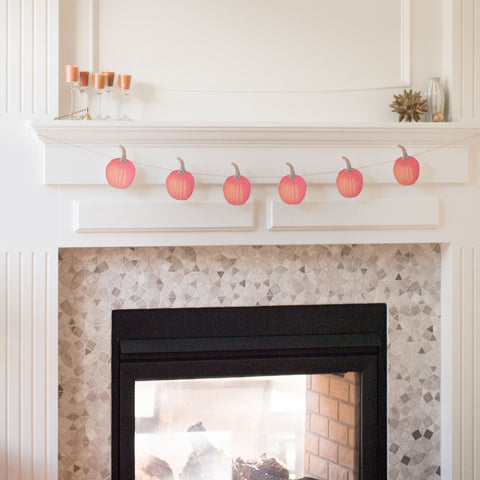 Thanksgiving Pumpkin Garland for Mantle