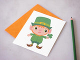 Leprechaun St. Patrick's Day Greeting Card by BubbleGumDish