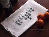 Hostess Gift Checklist Tea Towel