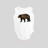Bear with Personalized Name Shirt Sleeveless Tank