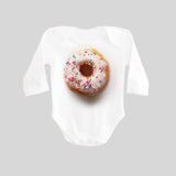 Donut with Sprinkles Long Sleeved Baby Bodysuit by BubbleGumDish