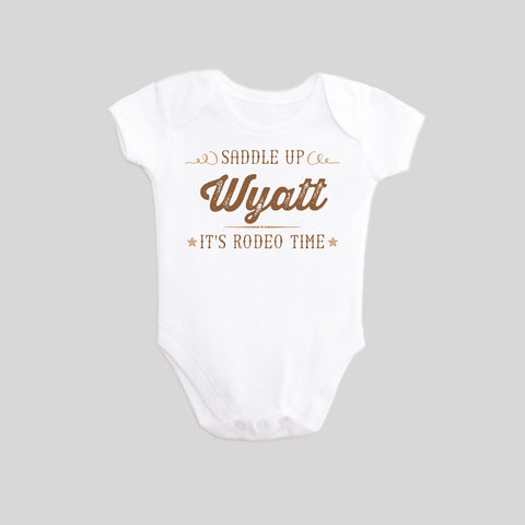 Personalized t shirts for kids Rodeo bodysuit by BubbleGumDish.com