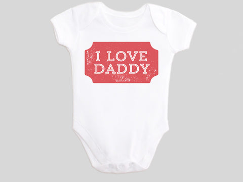 I Love Daddy Valentine's Day Baby Bodysuit