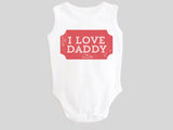 I Love Daddy Valentine's Day Baby Bodysuit
