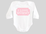 I Love Mommy Valentine's Day Baby Bodysuit