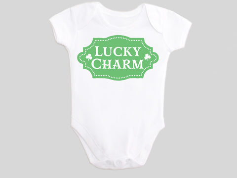 Girl's Lucky Charm St. Patrick's Day Baby Bodysuit