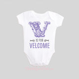 V is for Velcome Vampire Funny Halloween Shirt