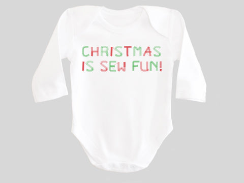 Christmas is Sew Fun Baby Bodysuit