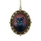 Binx 4 - Black Cat Pendant Necklace
