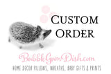 Custom Name Embroidered Pillow