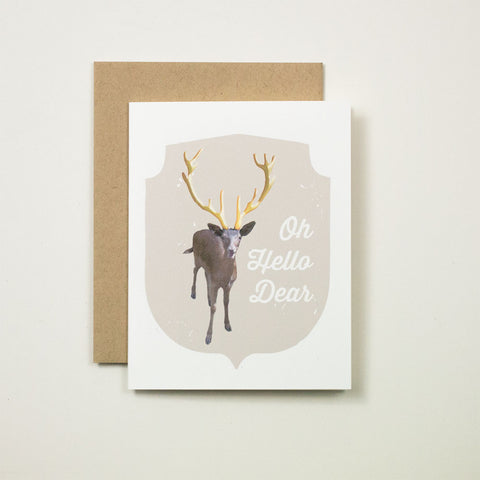 Oh Hello Dear Deer Greeting Card