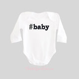 Hashtag Baby Bodysuit Long Sleeves BubbleGumDish