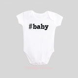 Hashtag Baby Bodysuit Short Sleeves BubbleGumDish