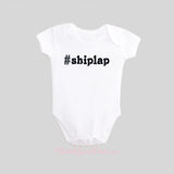 Hashtag Shiplap Baby Bodysuit Short Sleeve BubbleGumDish
