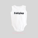 Hashtag Shiplap Baby Bodysuit Sleeveless Tank BubbleGumDish