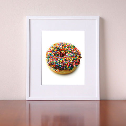 Kitchen Wall Art - Sprinkle Donut  - Giclee Print