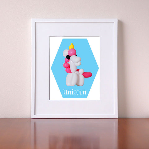 Unicorn Art - Balloon Animals - Giclee Print by BubbleGumDish