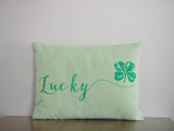 Lucky Embroidered Pillow