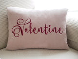Valentine Embroidered Pillow