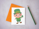 Leprechaun St. Patrick's Day Greeting Card by BubbleGumDish