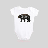 Bear with Personalized Name Shirt Short Sleeve