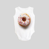 Donut with Sprinkles Sleeveless Tank Baby Bodysuit by BubbleGumDish