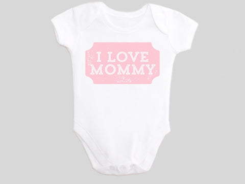 I Love Mommy Valentine's Day Baby Bodysuit