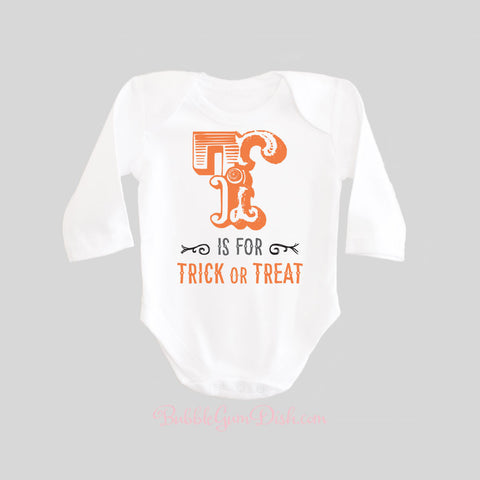 T is for Trick or Treat Halloween Shirt