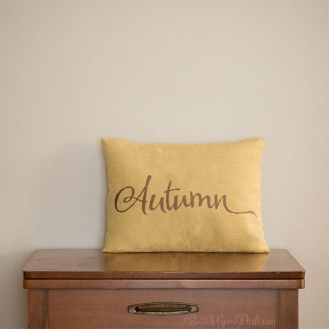 Autumn Embroidered Pillow Cover