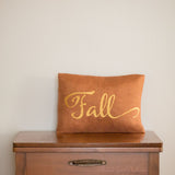 Fall Embroidered Pillow Cover