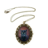 Binx 4 - Black Cat Pendant Necklace