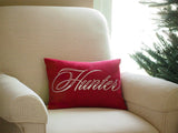 Custom Name Embroidered Pillow